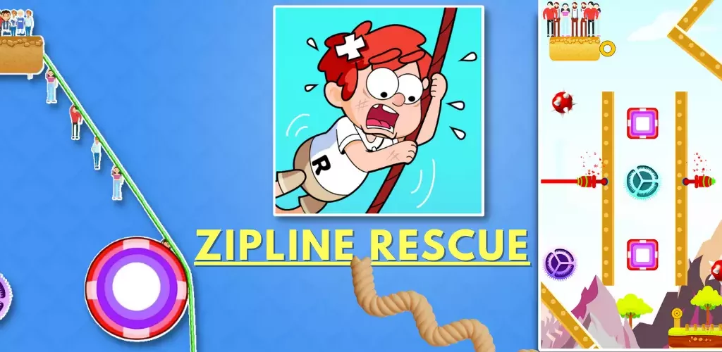 Zipline Rescue People Puzzle Unity Source Code