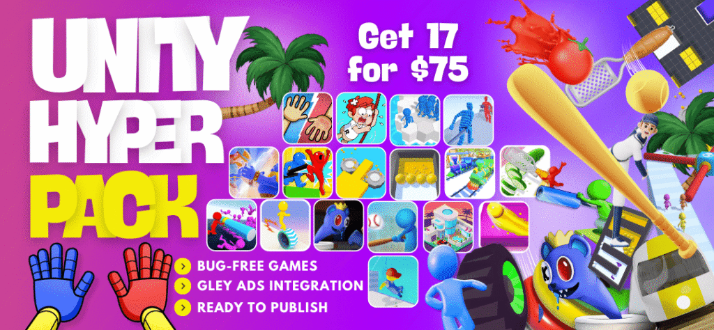 Unity Hyper Pack 17 Games Source Code Deal