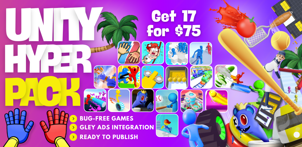 Unity Hyper Pack 17 Games Source Code Deal