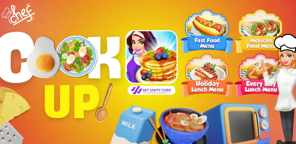 Cook Up! Yummy Cooking Game Unity Source Code