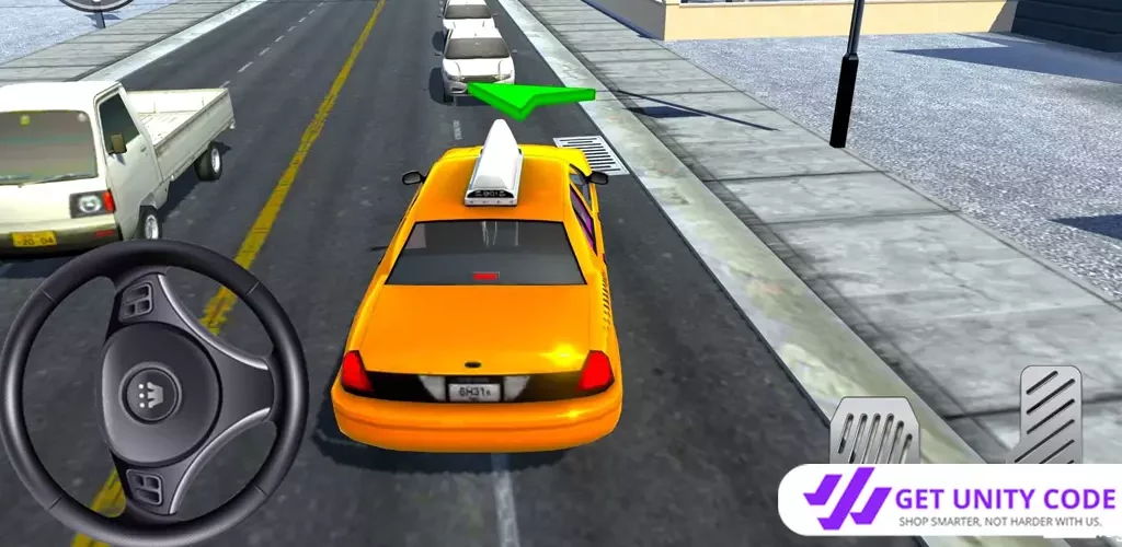 Modern Taxi Driver Simulator Game Unity Source Code
