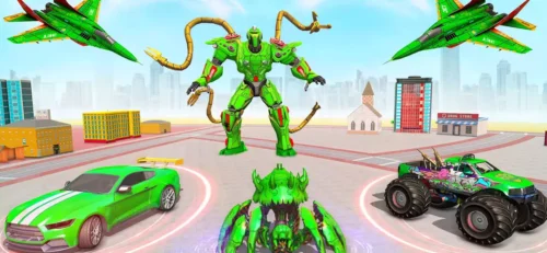 Octopus Robot Car Transformer Game Source Code - Get Unity Code
