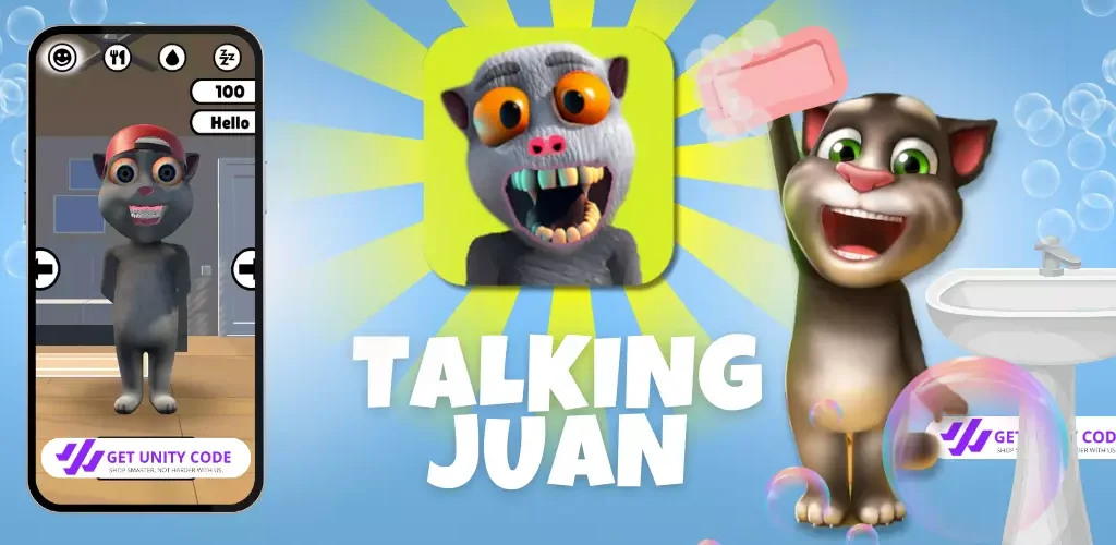 Talking Juan Virtual Cat Pet Game Unity Source Code Get Unity Code