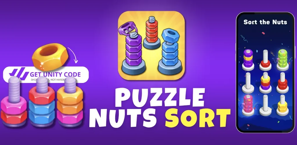 Nuts Bolts Sort Puzzle 3D Game Buy Unity Games