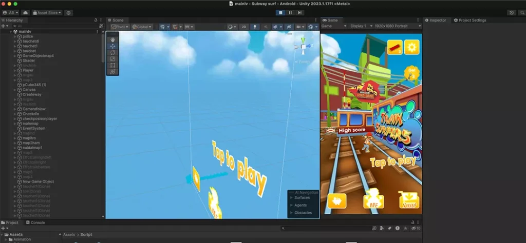 Subway Train Runner Dash Unity Game source code Get Unity Code