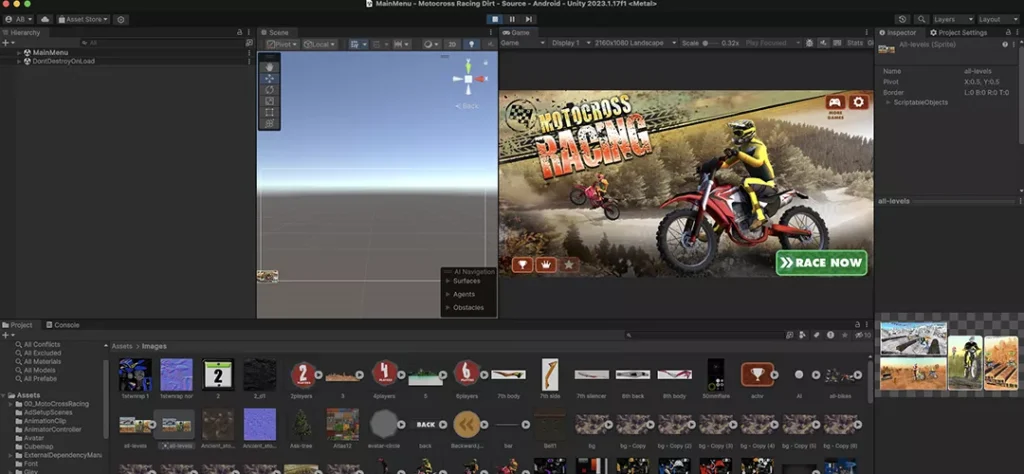 Motocross Racing Dirt Game source code Get Unity Code