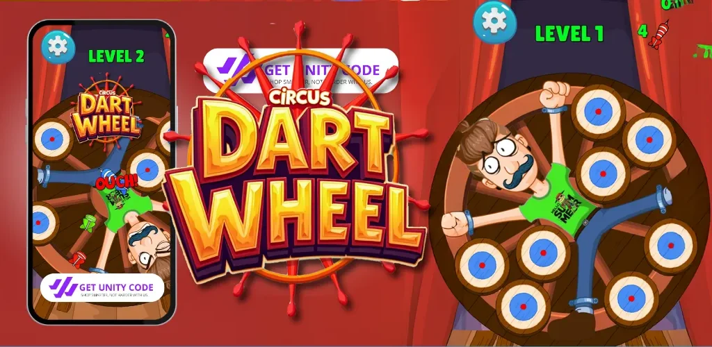 Circus Dart Wheel Game – Unity Games Source Code