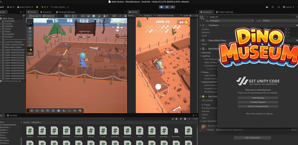 Dino Museum Game Unity Source Code - Get Unity Code