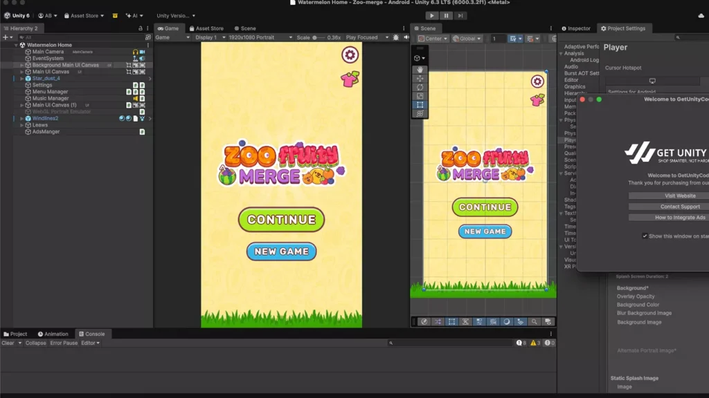 Zoo Fruity Merge Animal Game Unity Source Code - Get Unity Code
