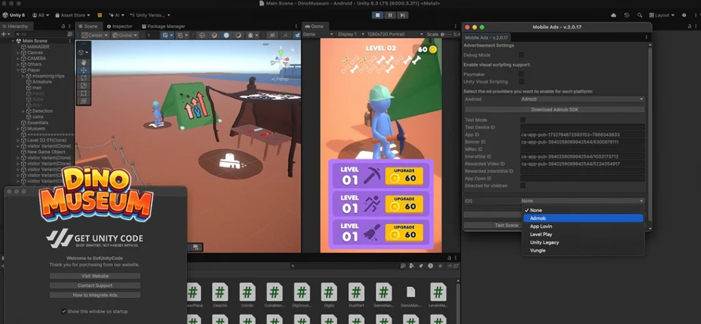 Dino Museum Game Unity Source Code - Get Unity Code