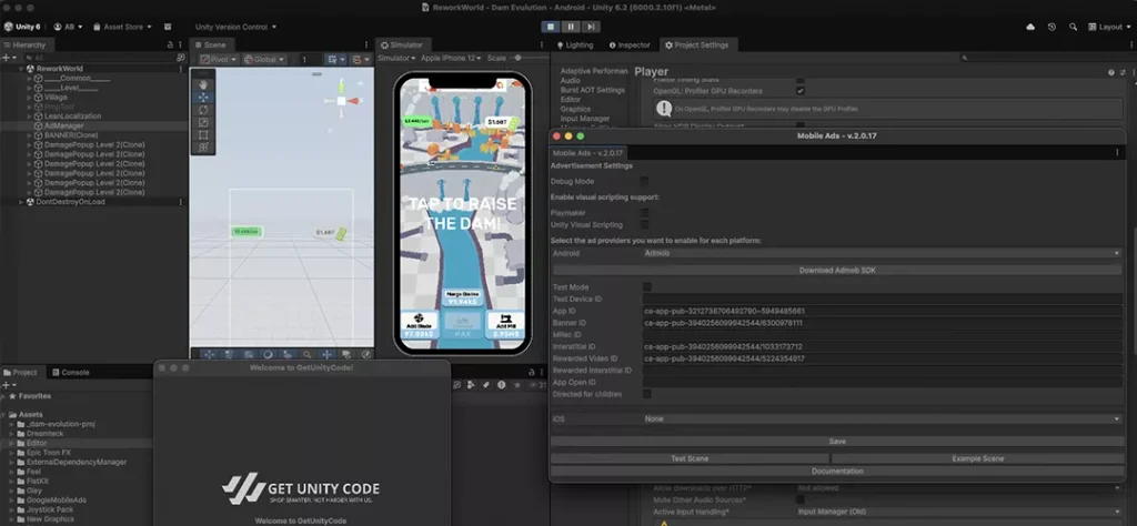 Dam Evolution Idle Game Unity Source Code - Get Unity Code