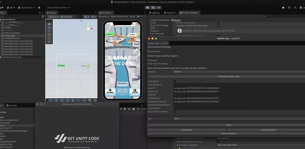 Dam Evolution Idle Game Unity Source Code - Get Unity Code