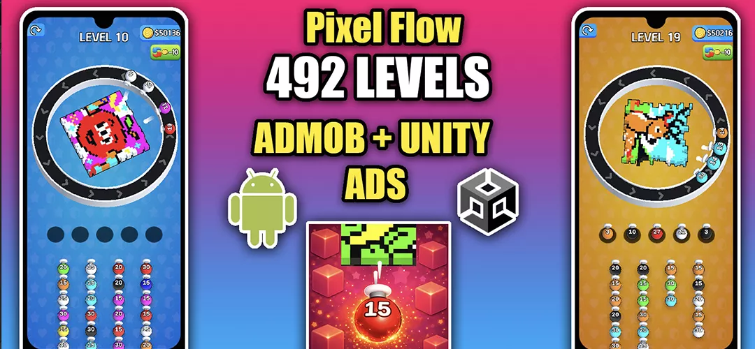Pixel Flow Game Buy Unity Source Code