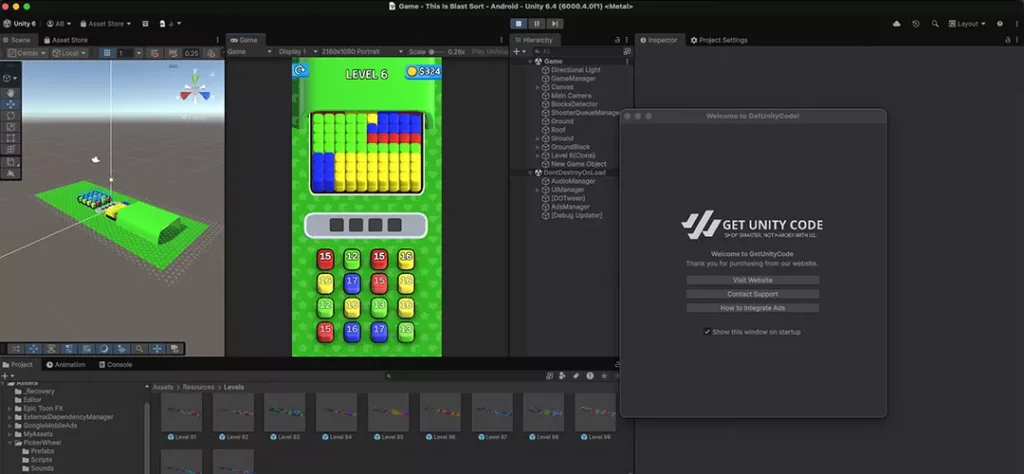 This is Blast Sort Game Unity Source Code - Get Unity Code