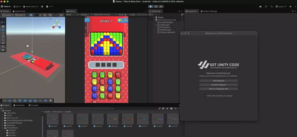 This is Blast Sort Game Unity Source Code - Get Unity Code