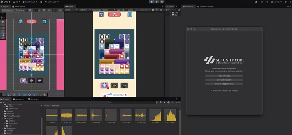 Kitty Block Jam - Color Puzzle Game Unity Source Code - Get Unity Code