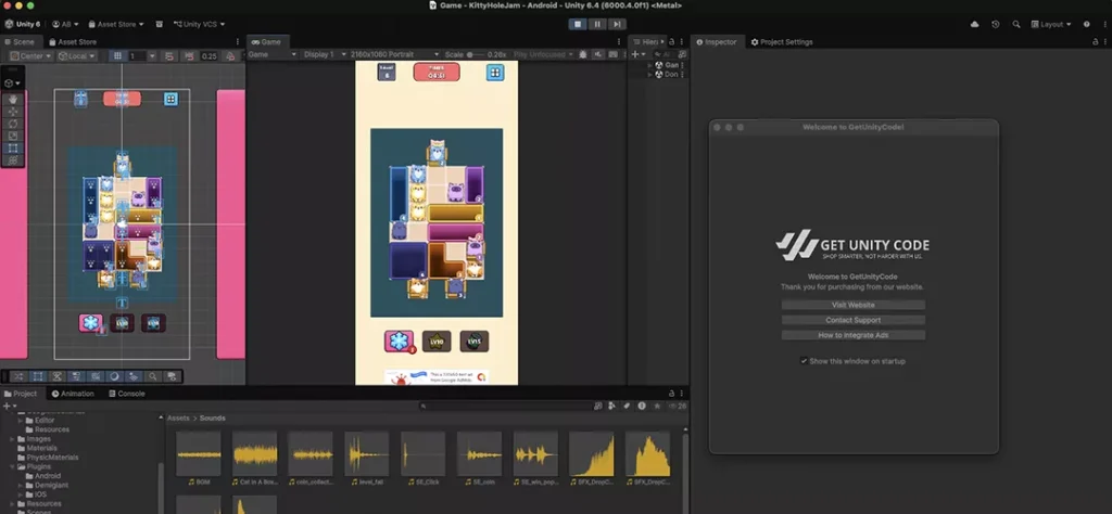 Kitty Block Jam - Color Puzzle Game Unity Source Code - Get Unity Code