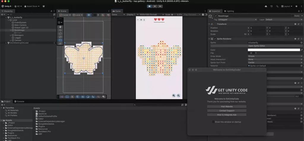 Tap Gallery Puzzle Game Unity Source Code - Get Unity Code