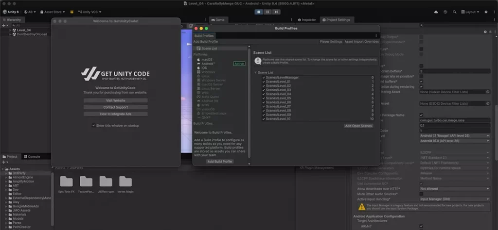 Turbo Car Merge Race Game Unity Source Code - Get Unity Code
