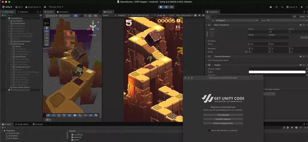 Cliff Hopper Game Unity Source Code - Get Unity Code