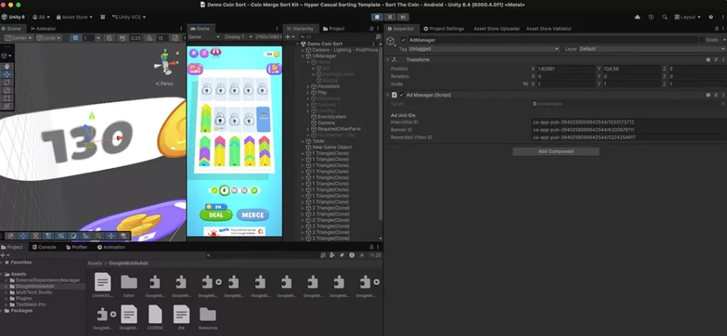 Sort the Coin Game Unity Source Code - Get Unity Code