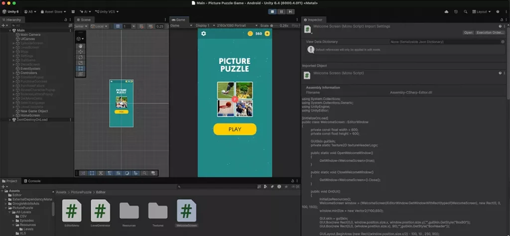 Word Picture Puzzle Game Unity Source Code - Get Unity Code
