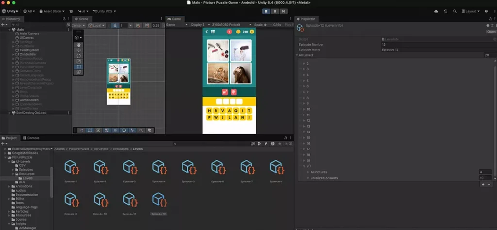 Word Picture Puzzle Game Unity Source Code - Get Unity Code