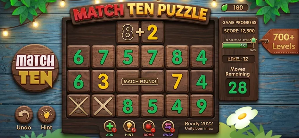 Match Ten - Number Puzzle Game Unity Source Code - Get Unity Code