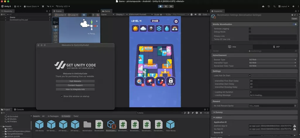 Animal Picture Slide Puzzle Game Unity Source Code - Get Unity Code