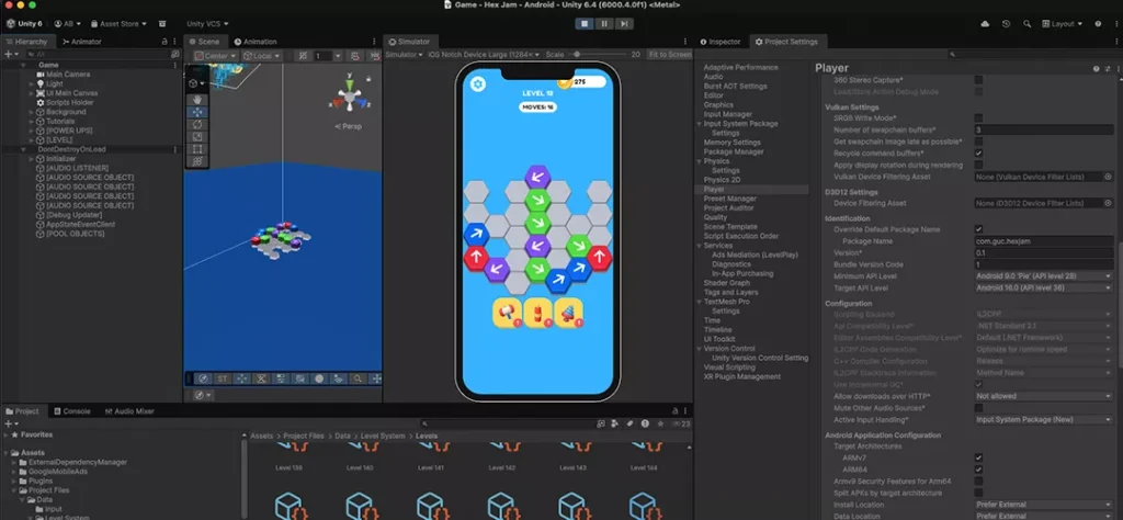 Hexagon Slide Puzzle Game Unity Source Code - Get Unity Code