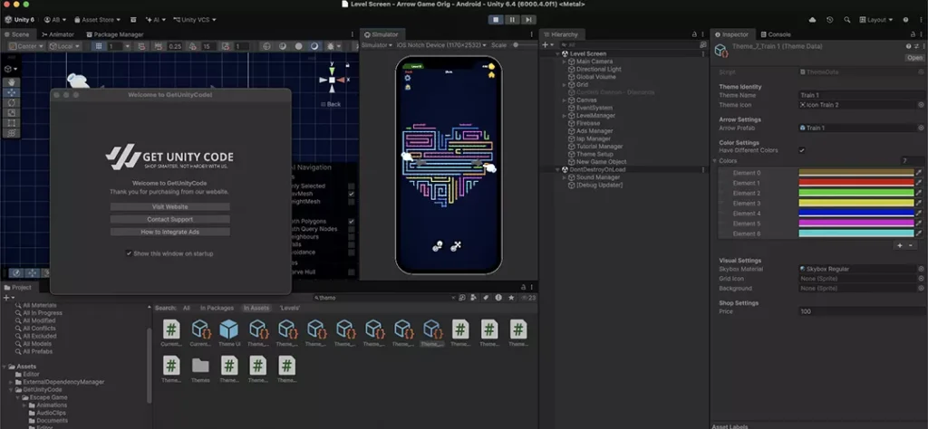 Escape Arrow Puzzle Game Unity Source Code - Get Unity Code