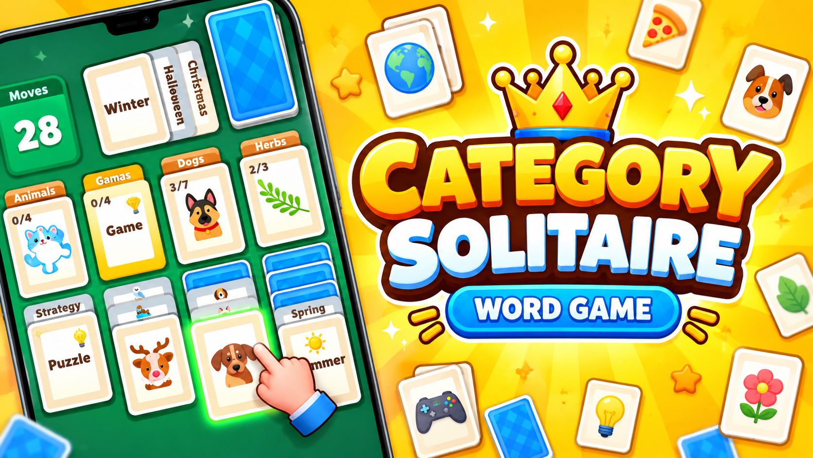 Categories Solitaire Puzzle Game – Buy Unity Source Code